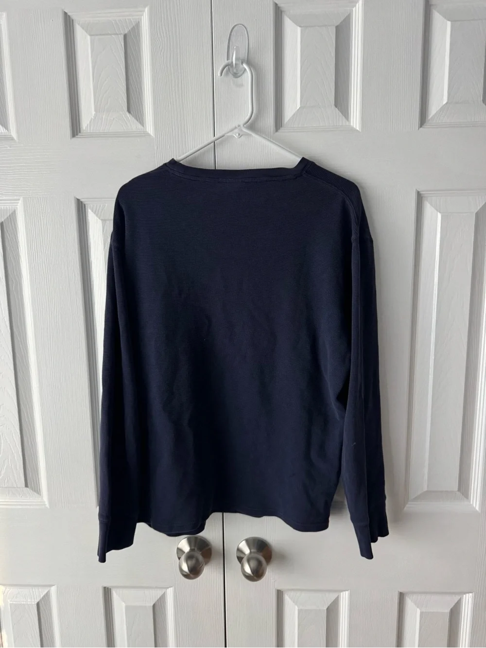 Polo Ralph Lauren Navy Waffle Knit Long Sleeve Shirt XL Sleepwear